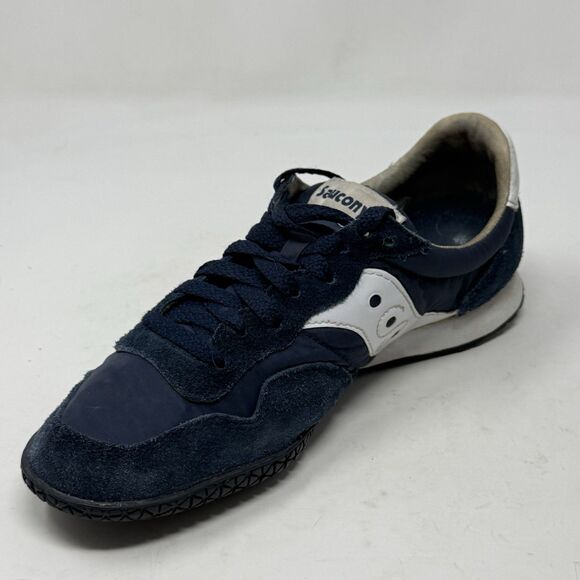 Saucony Bullet Core Sneakers Womens 8.5 Navy Blue Nylon Suede Running Shoes - Picture 7 of 16